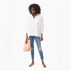 White Oxford Adair Boyfriend Shirt M